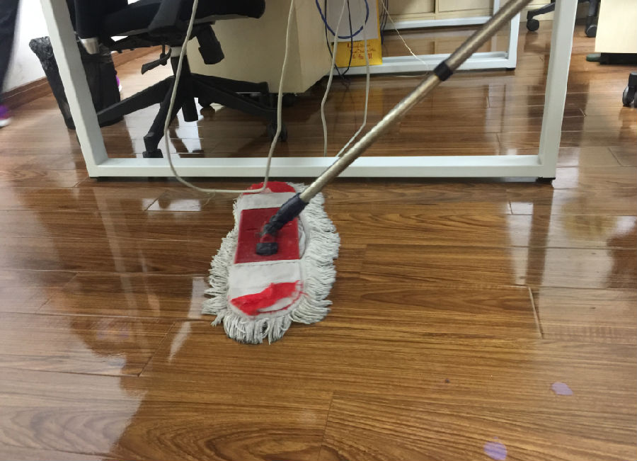 栖霞区木地板保洁案例
